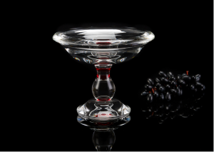 Creative European-style tall crystal fruit plate